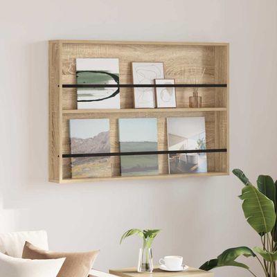 vidaXL Regál na časopisy Sonoma dub 100 x 12 x 70 cm Kompozitné drevo