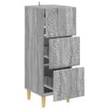vidaXL Zásuvkový kabinet Sivý Sonoma 33 x 34,5 x 90 cm
