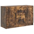 vidaXL Servírovacia skriňa Dymový dub 89 x 34,5 x 57 cm