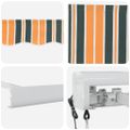 vidaXL Sklopná markíza Zelená a žltá 500 x 300 x 165 cm Textil a kov