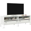 vidaXL TV skrinka biela 135x39x43,5 cm oceľ valcovaná za studena