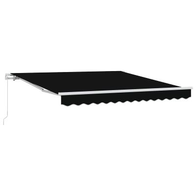 vidaXL Sklopná markíza Čierna 300 x 250 x 165 cm Polyester a hliník