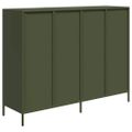 VidaXL Príborník Olive Green 135x39x103,5 cm Oceľ valcovaná za studena