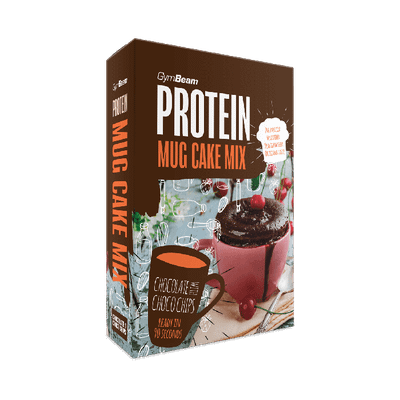 Proteínový Mug Cake Mix 500 g - GymBeam, čokoláda a čokoládové kúsky