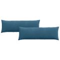 vidaXL Vankúše na pohovku 2 pcs Modrá 120 x 40 cm Kordúrová tkanina