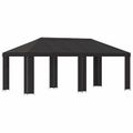 vidaXL Záhradný altánok 6 x 3 m Antracitová Polyester a oceľ 190 gsm
