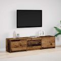 vidaXL TV skriňa s LED Staré drevo 165 x 34 x 40 cm Konštruované drevo