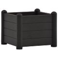 vidaXL Vyvýšený záhradný záhon PP antracitový 43x43x35 cm
