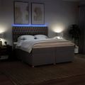 vidaXL Boxspring posteľ s matracom sivohnedý 200x200 cm látka