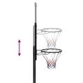 vidaXL Basketbalový stojan priehľadný 256-361 cm polykarbonát