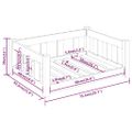 vidaXL Pelech pre psa 75,5x55,5x28 cm masívne borovicové drevo