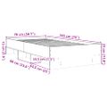 vidaXL Posteľný rám bez matraca dub sonoma 75x190 cm kompozitné drevo
