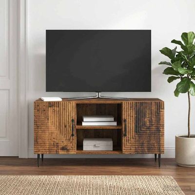 vidaXL TV skrinka Staré drevo 102 x 34,5 x 50 cm Kompozitné drevo