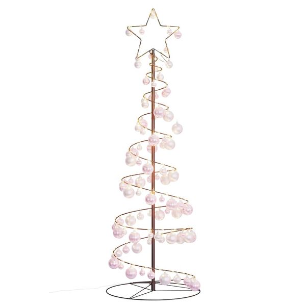 vidaXL LED vianočný stromček s ozdobami 100 LED teplá biela 150 cm