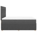 vidaXL Boxspring posteľ s matracom tmavosivá 160x200 cm látka