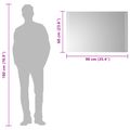 vidaXL Zrkadlo do kúpeľne s LED Priehľadná 90 x 60 cm tvrdené sklo