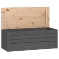 vidaXL Úložný box sivý 89x36,5x33 cm masívna borovica