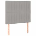 vidaXL Čelo postele svetlosivé 80x5x118/128 cm látkové