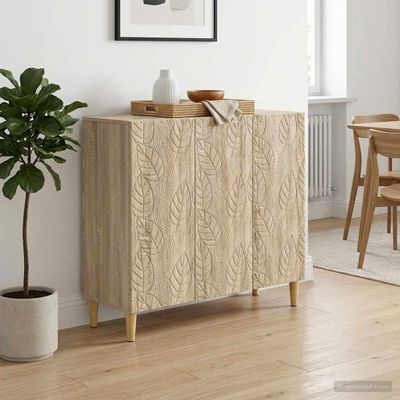 vidaXL Servírovacia skriňa Dub sonoma 89 x 34,5 x 80 cm