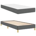 vidaXL Posteľ s pružinovým rámom Tmavo šedá 90 x 200 cm látka