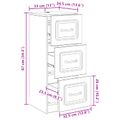 vidaXL Zásuvkový kabinet Dub sonoma 33 x 34,5 x 87 cm Kompozitné drevo