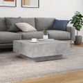vidaXL Konferenčný stolík betónový sivý 80x80x31cm drevotrieska