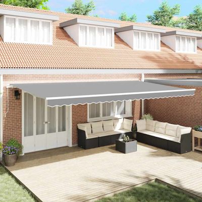 vidaXL Rám markízy Biela 600 × 350 cm Hliník