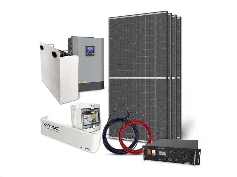 Solárna sústava ostrovnej TRINA 1820Wp, LiFePO4 VTAC 51,2V 100Ah, meneč 48V/230VAC 5500W