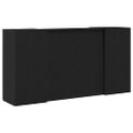 vidaXL Recepčný stôl čierna dub 200x50x103,5 cm kompozitné drevo
