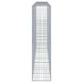 vidaXL Gabiónový kôš s krytom 400x50x200 cm pozinkované železo