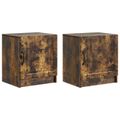 vidaXL Nočný stolík 2 ks Dymový dub 43 x 34,5 x 47 cm Kompozitné drevo