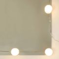 vidaXL Sada toaletného stolíka s LED betónová sivá spracované drevo