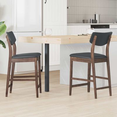 vidaXL Jedálenské stoličky 2 pcs Svetlohnedá 48 x 49 x 95 cm