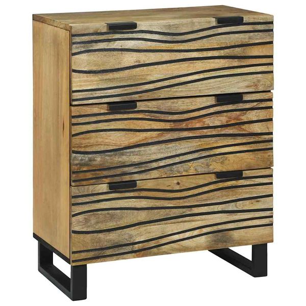 vidaXL Servírovacia skriňa Hnedá 60 x 33,5 x 75 cm Mangový masív