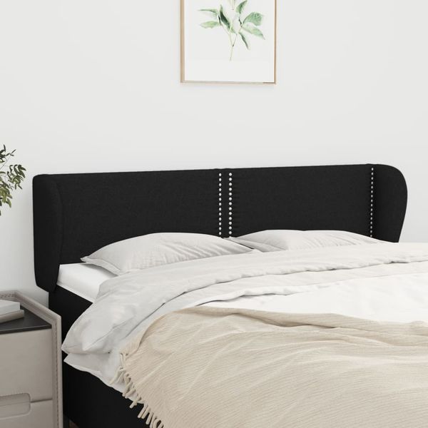vidaXL Čelo postele so záhybmi čierne 147x23x78/88 cm látka