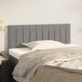 vidaXL Čelo postele bledosivé 100x5x78/88 cm zamat