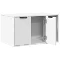 vidaXL Uzavretý box na stelivo, biely 80x50x45 cm, kompozitné drevo