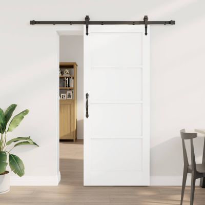 vidaXL Posuvné dvere ORKDAL Biela a čierna 83 x 202 cm