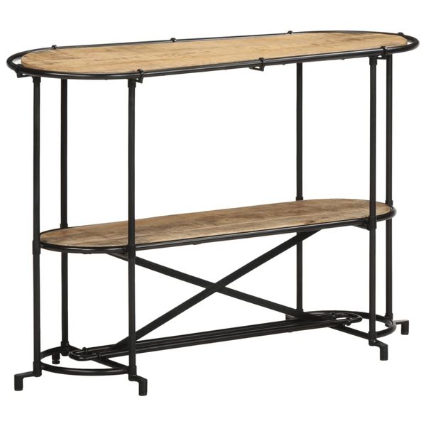 vidaXL Konzolový stolík 110x42x76 cm surový mangový masív