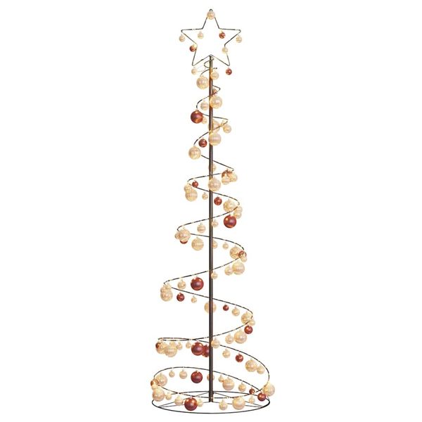 vidaXL LED vianočný stromček s ozdobami 120 LED teplá biela 180 cm