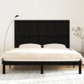 vidaXL Nástenné čelo postele čierne 185x3x110 cm masívna borovica