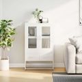vidaXL Vysoká skrinka biela 68x39x111,5 oceľ