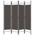 vidaXL Paraván so 4 panelmi, antracitový 160x180 cm