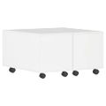 vidaXL Konferenčný stolík biely 60x60x35 cm vysoko-lesklý drevotrieska