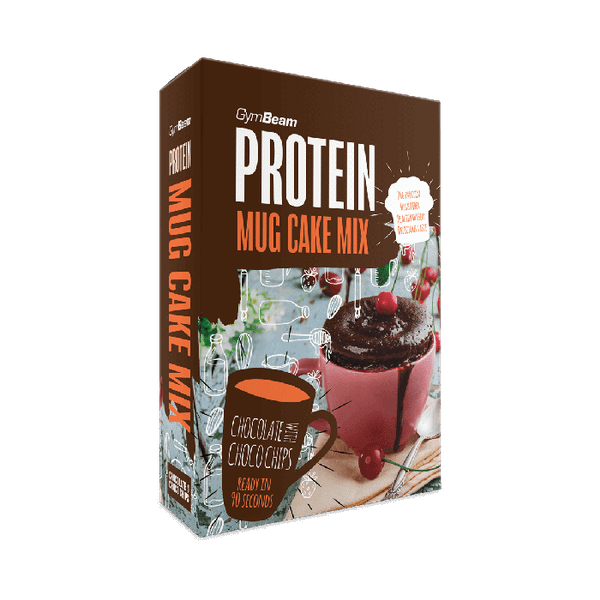 Proteínový Mug Cake Mix 500 g - GymBeam, čokoláda a čokoládové kúsky