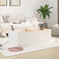 vidaXL Konferenčný stolík biely 100x50x35 cm borovicový masív