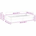vidaXL Rohový rám postele s čelnou doskou Modrá 80 cm x 200 cm Zamat