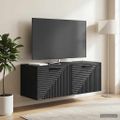 vidaXL Nástenná TV skrinka Čierna 78,5 x 31 x 30 cm Kompozitné drevo