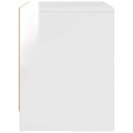 vidaXL Nočné stolíky 2 ks lesklé biele 45x34x44,5 cm drevotrieska