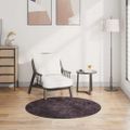 vidaXL Prateľný koberec φ120 cm antracitový